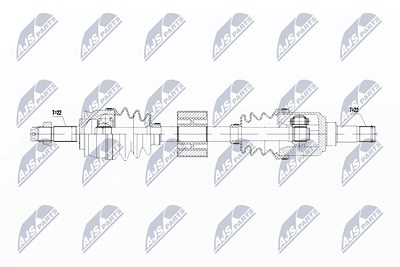 Nty Antriebswelle [Hersteller-Nr. NPW-FT-069] für Fiat, Ford, Lancia von NTY