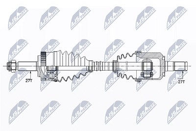 Nty Antriebswelle [Hersteller-Nr. NPW-HY-543] für Hyundai von NTY