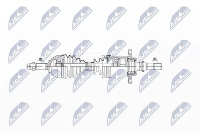 Nty Antriebswelle [Hersteller-Nr. NPW-NS-041] für Nissan, Renault von NTY