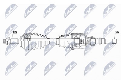 Nty Antriebswelle [Hersteller-Nr. NPW-PE-029] für Peugeot von NTY