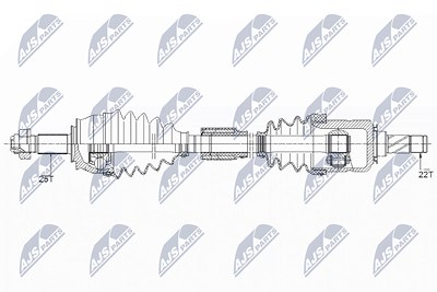 Nty Antriebswelle [Hersteller-Nr. NPW-PL-095] für Opel von NTY