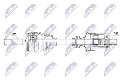 Nty Antriebswelle [Hersteller-Nr. NPW-RE-208] für Renault von NTY