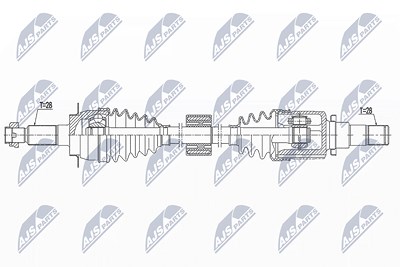 Nty Antriebswelle [Hersteller-Nr. NPW-SU-037] für Suzuki von NTY