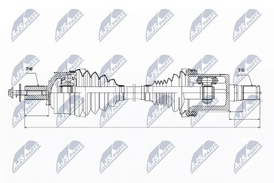 Nty Antriebswelle [Hersteller-Nr. NPW-VV-021] für Volvo von NTY