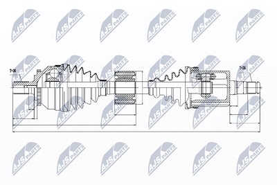 Nty Antriebswelle [Hersteller-Nr. NPW-VV-028] für Volvo von NTY