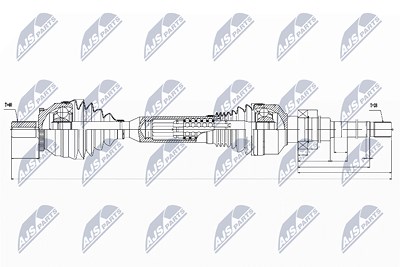Nty Antriebswelle [Hersteller-Nr. NPW-VV-064] für Volvo von NTY