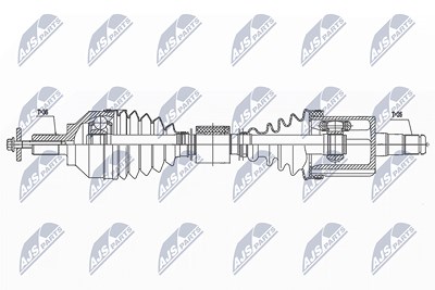 Nty Antriebswelle [Hersteller-Nr. NPW-VV-139] für Volvo von NTY