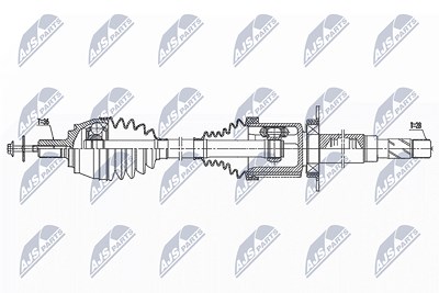 Nty Antriebswelle [Hersteller-Nr. NPW-VV-140] für Volvo von NTY