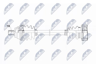 Nty Antriebswelle [Hersteller-Nr. NPW-VW-067] für Audi, Seat, Skoda, VW von NTY