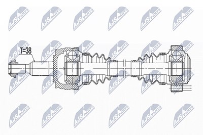 Nty Antriebswelle [Hersteller-Nr. NPW-VW-176] für VW von NTY