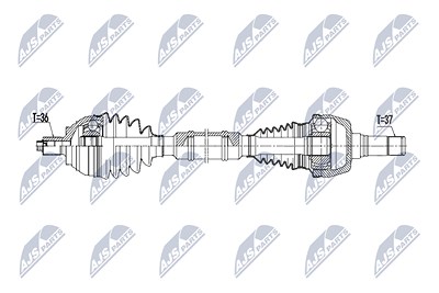 Nty Antriebswelle [Hersteller-Nr. NPW-VW-221] für Audi, Cupra, Seat, Skoda, VW von NTY