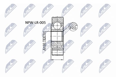 Nty Gelenksatz, Antriebswelle [Hersteller-Nr. NPW-LR-005] für Land Rover von NTY