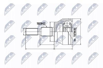 Nty Gelenksatz, Antriebswelle [Hersteller-Nr. NPZ-FR-050] für Ford von NTY