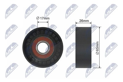 Nty Spannrolle, Keilrippenriemen [Hersteller-Nr. RNK-AR-001] für Alfa Romeo, Fiat, Opel, Suzuki von NTY