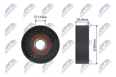 Nty Spannrolle, Keilrippenriemen [Hersteller-Nr. RNK-AR-008] für Abarth, Alfa Romeo, Fiat, Ford, Lancia, Opel, Zastava von NTY