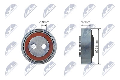 Nty Spannrolle, Keilrippenriemen [Hersteller-Nr. RNK-AU-007] für Audi, Skoda, VW von NTY