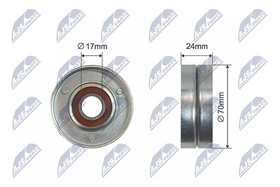 Nty Spannrolle, Keilrippenriemen [Hersteller-Nr. RNK-AU-008] für Audi, Seat, Skoda, VW von NTY