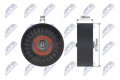 Nty Spannrolle, Keilrippenriemen [Hersteller-Nr. RNK-AU-009] für Audi, Seat von NTY