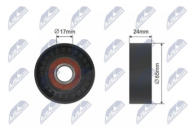 Nty Spannrolle, Keilrippenriemen [Hersteller-Nr. RNK-AU-012] für Audi, Seat, Skoda, VW von NTY