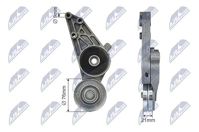 Nty Spannrolle, Keilrippenriemen [Hersteller-Nr. RNK-AU-022] für Audi, Skoda, VW von NTY