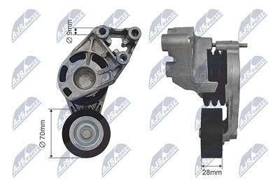 Nty Spannrolle, Keilrippenriemen [Hersteller-Nr. RNK-AU-027] für Audi, Seat, Skoda, VW von NTY