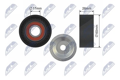 Nty Spannrolle, Keilrippenriemen [Hersteller-Nr. RNK-BM-002A] für BMW von NTY