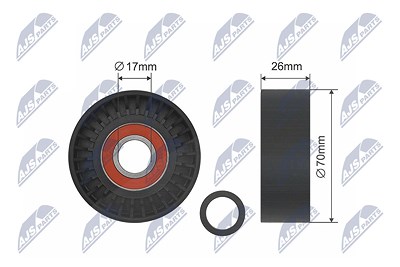 Nty Spannrolle, Keilrippenriemen [Hersteller-Nr. RNK-BM-007] für BMW von NTY