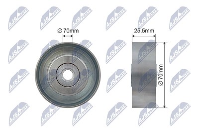 Nty Spannrolle, Keilrippenriemen [Hersteller-Nr. RNK-CH-013] für Dodge, Hyundai, Jeep, Kia von NTY