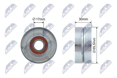 Nty Spannrolle, Keilrippenriemen [Hersteller-Nr. RNK-CH-019] für Chrysler, Jeep, Mercedes-Benz von NTY