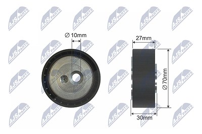 Nty Spannrolle, Keilrippenriemen [Hersteller-Nr. RNK-CT-008] für Citroën, Fiat, Lancia, Peugeot, Suzuki von NTY