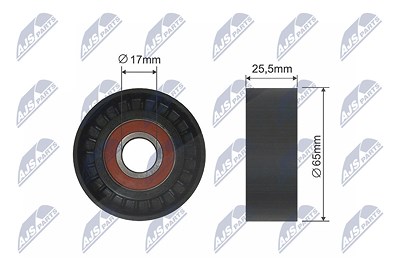 Nty Spannrolle, Keilrippenriemen [Hersteller-Nr. RNK-CT-012] für Citroën, Fiat, Lancia, Peugeot von NTY