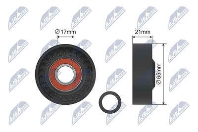 Nty Spannrolle, Keilrippenriemen [Hersteller-Nr. RNK-FR-014] für Ford, Volvo von NTY