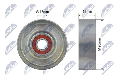 Nty Spannrolle, Keilrippenriemen [Hersteller-Nr. RNK-FR-031] für Ford von NTY