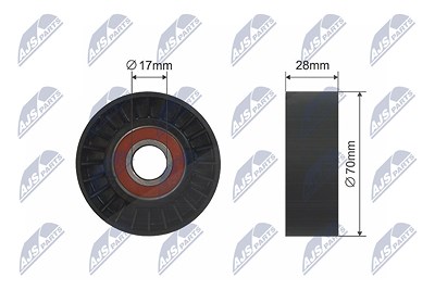 Nty Spannrolle, Keilrippenriemen [Hersteller-Nr. RNK-FT-004] für Fiat, Iveco von NTY