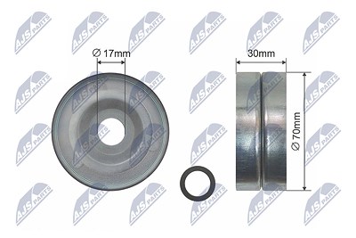 Nty Spannrolle, Keilrippenriemen [Hersteller-Nr. RNK-HD-009] für Honda von NTY