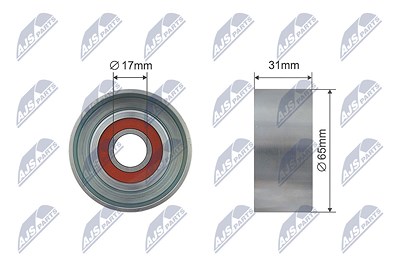 Nty Spannrolle, Keilrippenriemen [Hersteller-Nr. RNK-HY-001] für Hyundai, Kia von NTY