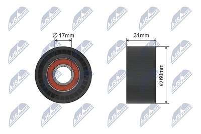 Nty Spannrolle, Keilrippenriemen [Hersteller-Nr. RNK-PL-001] für Opel von NTY