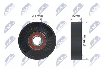 Nty Spannrolle, Keilrippenriemen [Hersteller-Nr. RNK-PL-006] für Chevrolet, Opel, Saab von NTY