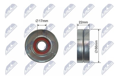 Nty Spannrolle, Keilrippenriemen [Hersteller-Nr. RNK-PL-012] für Alfa Romeo, Chevrolet, Fiat, Opel von NTY