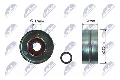 Nty Spannrolle, Keilrippenriemen [Hersteller-Nr. RNK-TY-000] für Toyota von NTY