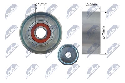 Nty Spannrolle, Keilrippenriemen [Hersteller-Nr. RNK-TY-016] für Toyota von NTY