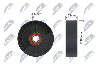 Nty Spannrolle, Keilrippenriemen [Hersteller-Nr. RNK-TY-030] für Lexus von NTY