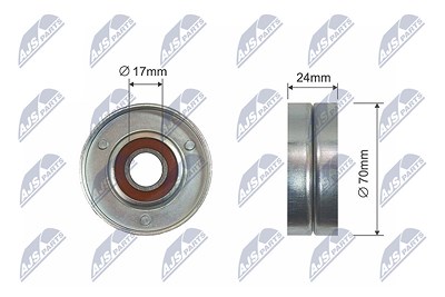 Nty Spannrolle, Keilrippenriemen [Hersteller-Nr. RNK-VW-007] für Audi, Seat, Skoda, VW von NTY