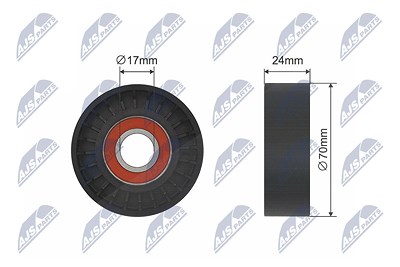 Nty Spannrolle, Keilrippenriemen [Hersteller-Nr. RNK-VW-020] für Audi, Seat, VW von NTY