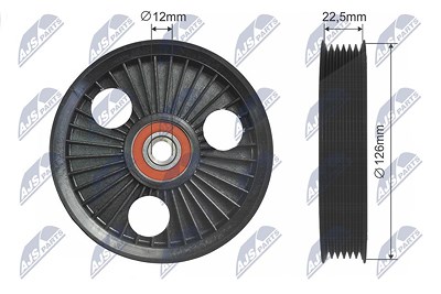 Nty Umlenk-/Führungsrolle, Keilrippenriemen [Hersteller-Nr. RNK-CH-026] für Chrysler, Dodge, Jeep, Plymouth von NTY