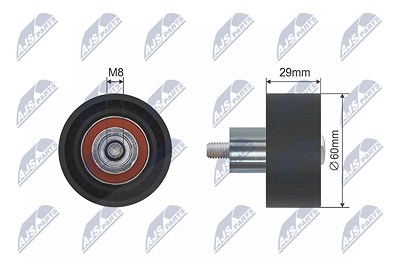 Nty Umlenk-/Führungsrolle, Zahnriemen [Hersteller-Nr. RNK-FR-028] für Ford, Mazda von NTY