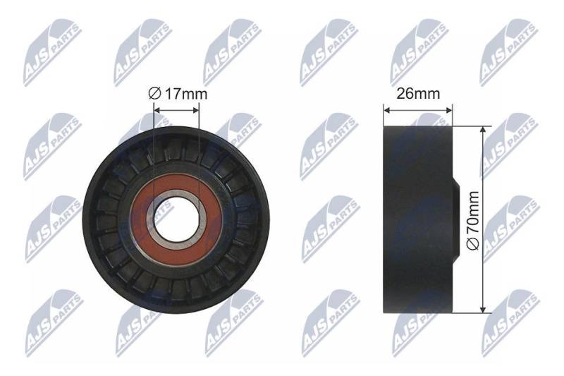 Spannrolle, Keilrippenriemen NTY RNK-BM-011 von NTY