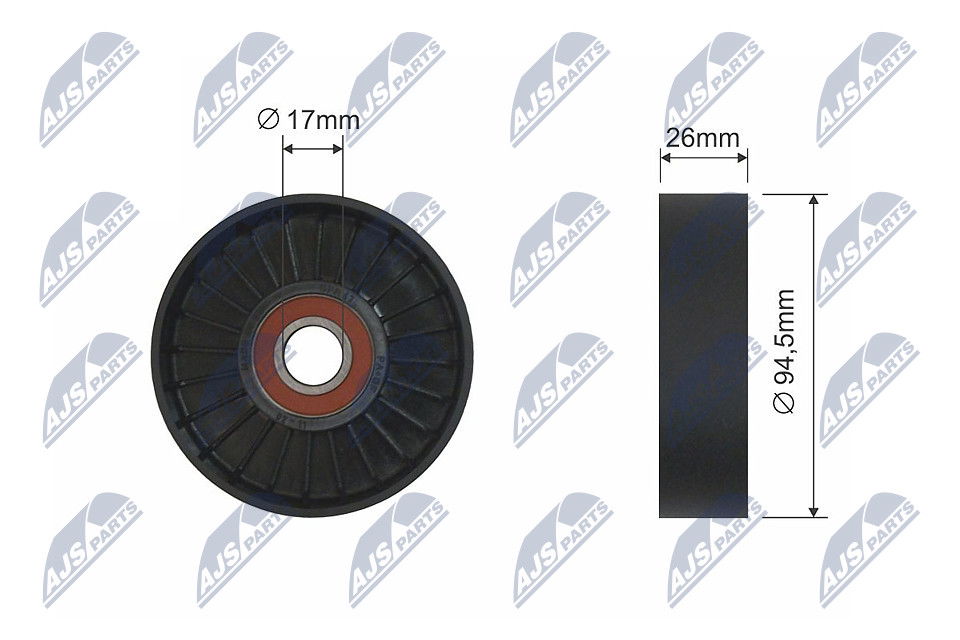 Spannrolle, Keilrippenriemen NTY RNK-ME-001 von NTY