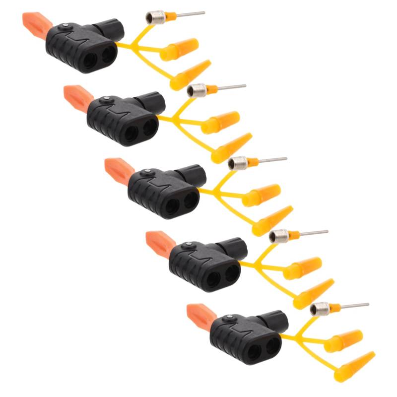 NULYLU 5 Stück Aufblasdüsenadapter Gaspumpe Luftpumpe Schlauch Sprühdüse Sprühdüse Für Schlauch Tragbare Fahrradpumpe Luftdüse Für Fahrradreifen Fahrrad Luftdüse von NULYLU