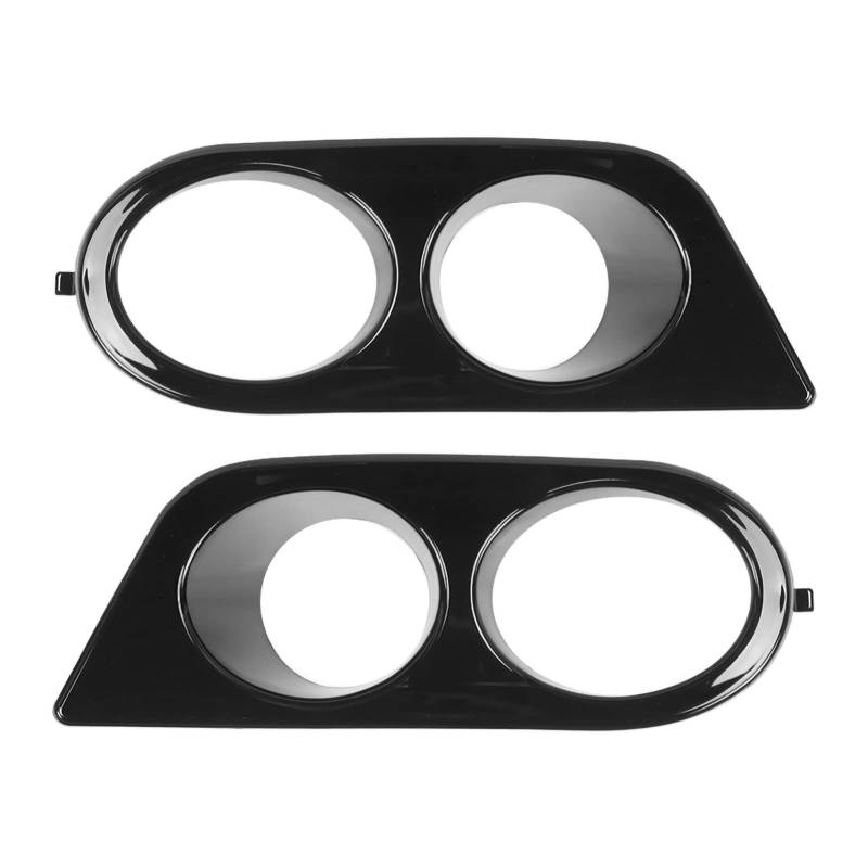 NUMNBE Vordere Stoßfänger Foglight Cover Dual-Löcher Autozubehör fit E46 M3 2001-2006 2PCs Großzügiger stilvoller Sonnenschutz Anti (Glossy Black) von NUMNBE